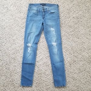 Flying Monkey Light Wash Distressed Skinny Jeans